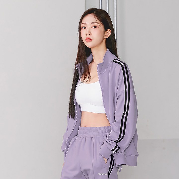 XEXYMIX Line Track Zip up_Muse Lavender