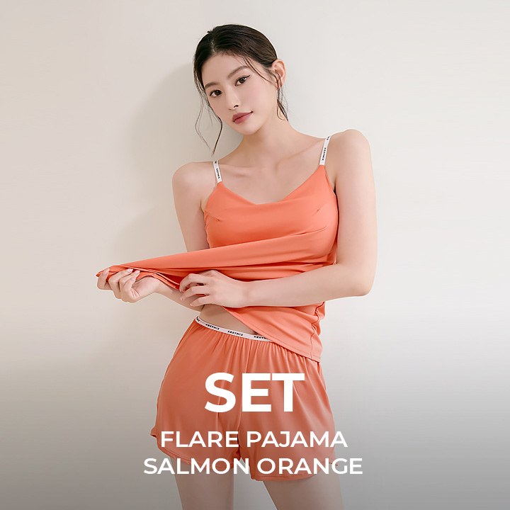 Flare Pajama SET_Salmon Orange