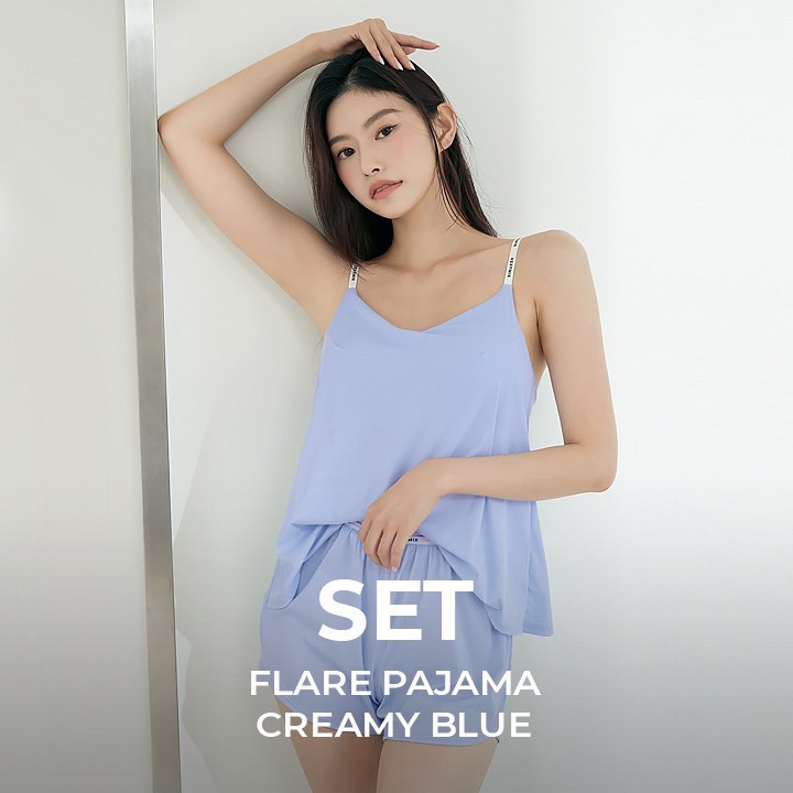 Flare Pajama SET_Creamy Blue