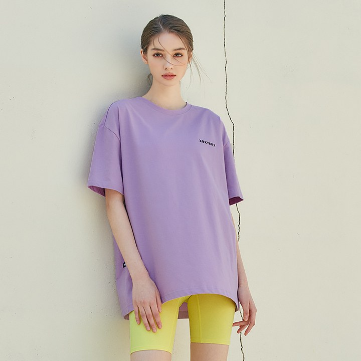 Cotton Touch Over Fit Short Sleeve_Orchid Violet