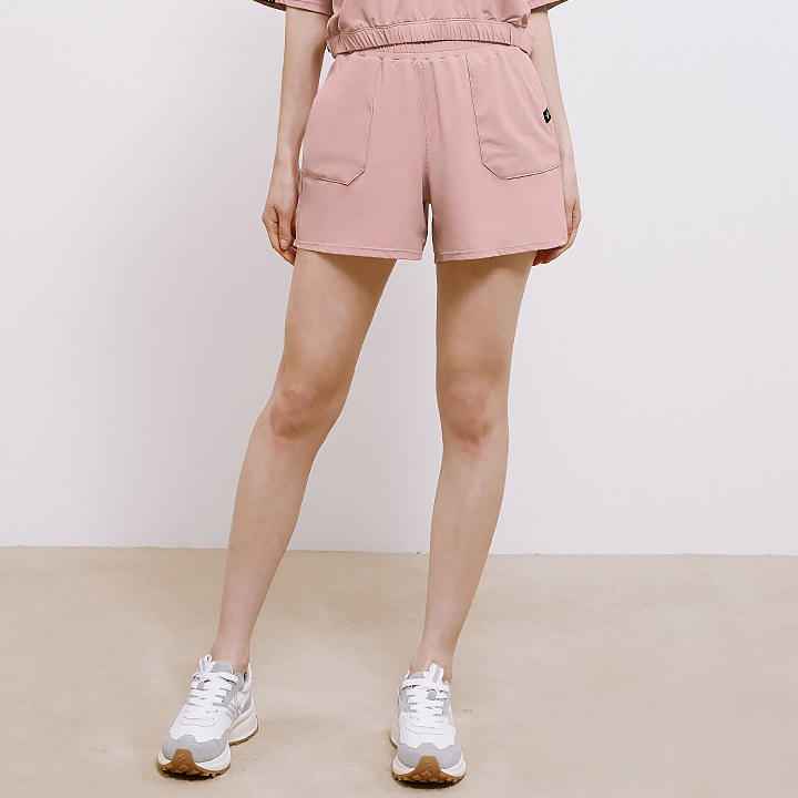 Cooling Mesh Out Pocket Shorts_Cream Pink