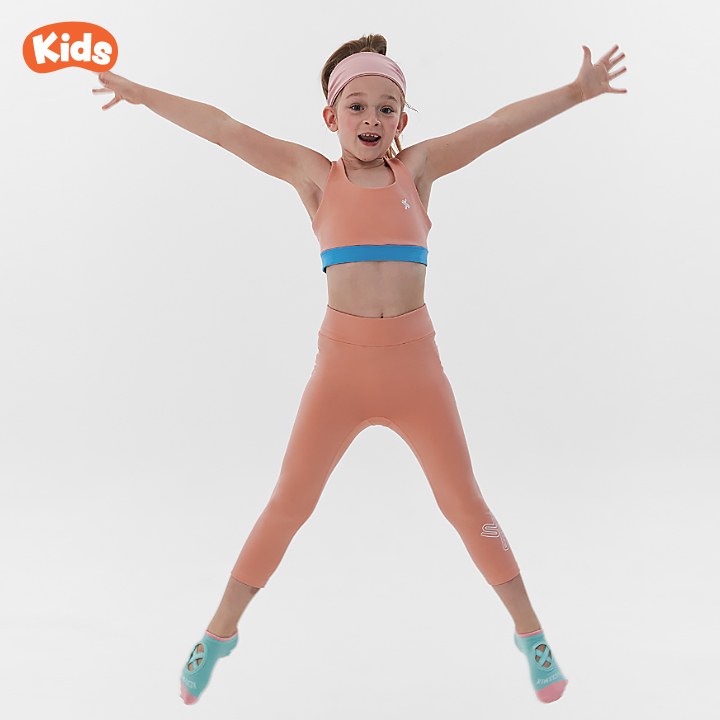 XELLA™ Kids Capri Leggings_Coral Orange