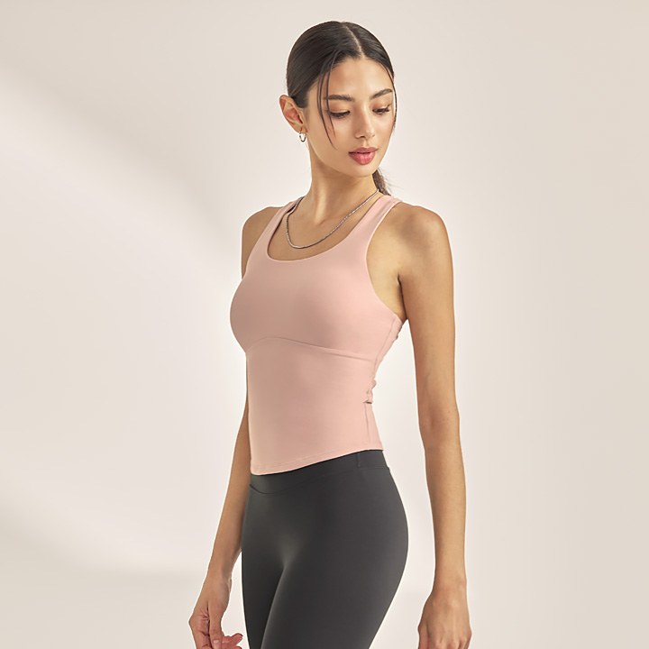 Back Slit Round Top_Clay Pink