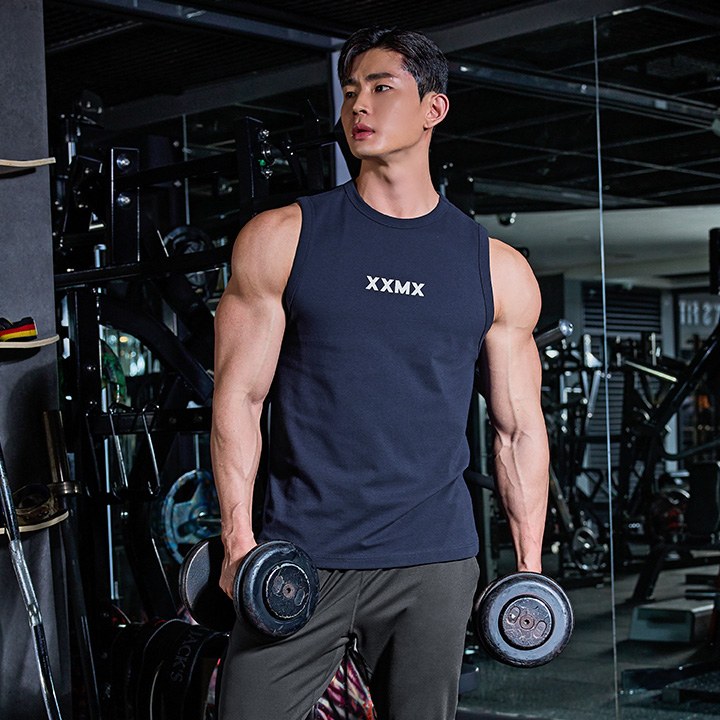 Muscle Fit Dual Sleeveless_State Navy
