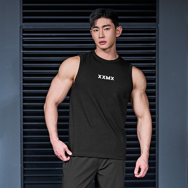 Muscle Fit Dual Sleeveless_Black
