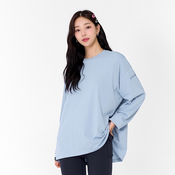 Basic Long Sleeve T-Shirt_Blue Smoke