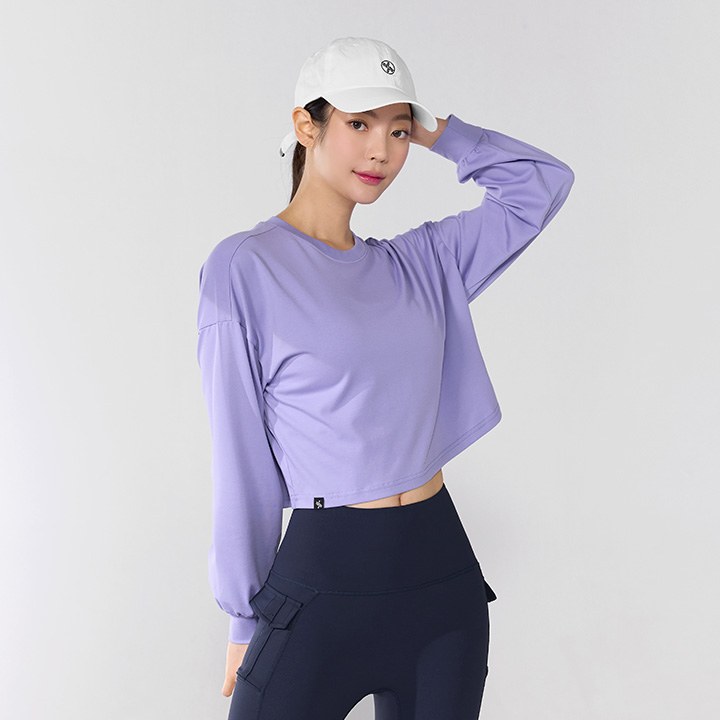 Cool Touch Light Cover-Up Long Sleeve_Cream Lavender