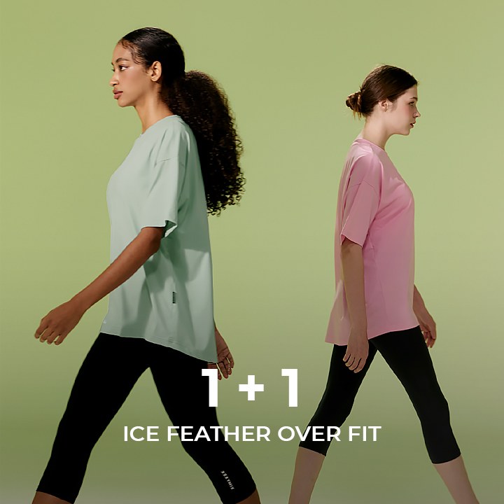 Ice Feather Over fit T-Shirt 1+1
