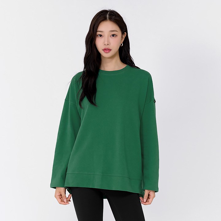 Cotton Cover Loose Fit T-Shirt_Tiller Green