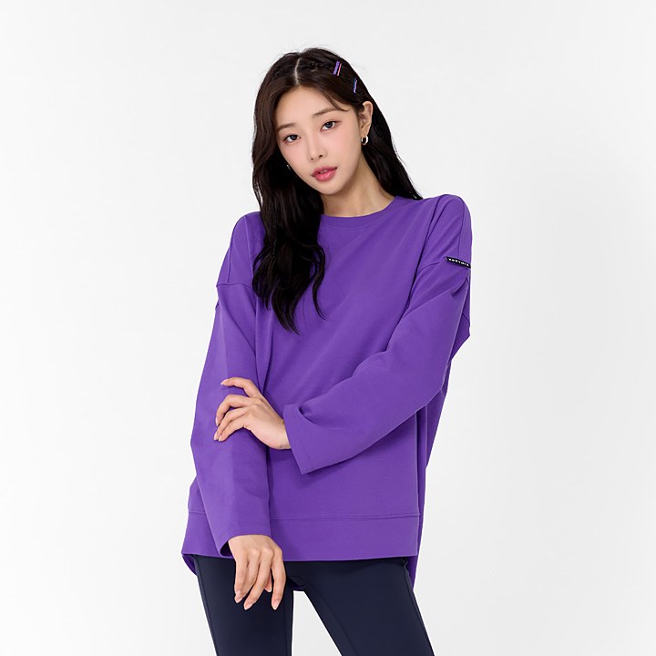 Cotton Cover Loose Fit T-Shirt_Berry Purple