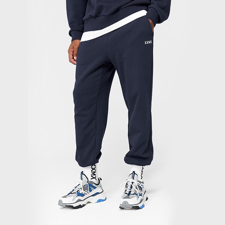 French Terry Loose Fit Jogger Pants_Navy