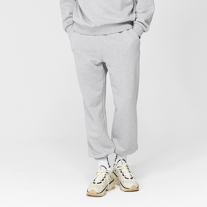 French Terry Loose Fit Jogger Pants_Light Melange