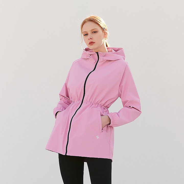 Hot Burning Suit Hood Long Jacket_Prism Pink