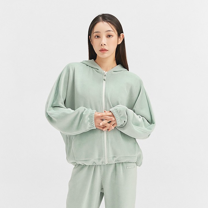 Over Fit Xesia Hood Zip-up_Dust Mint
