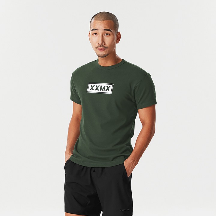 Muscle Fit Dual Logo Short Sleeve