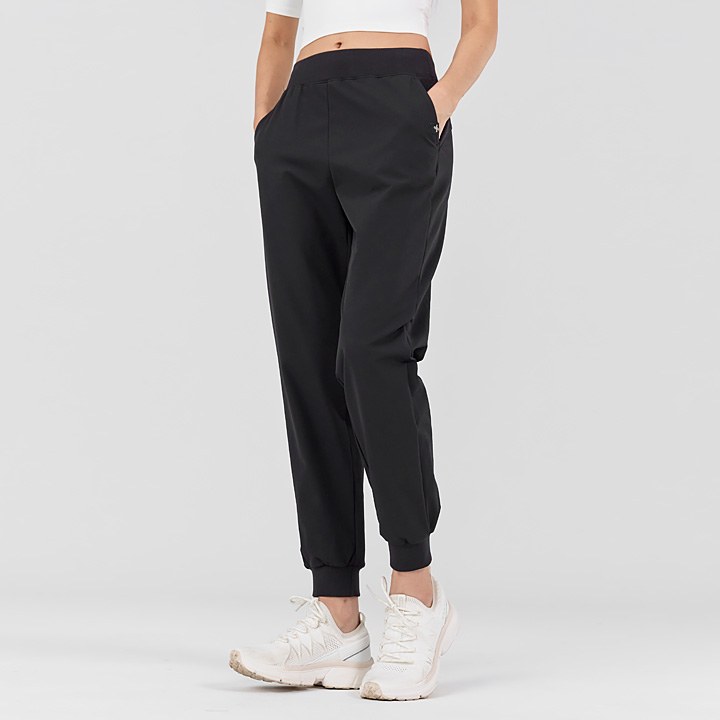 Woven Stretch Napping Jogger Pants_Black