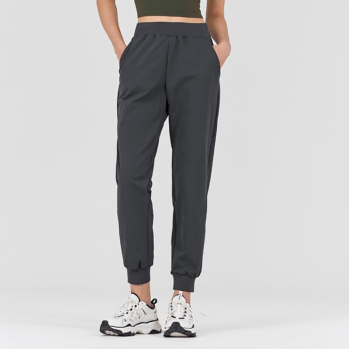 Woven Stretch Napping Jogger Pants_Iron Charcoal