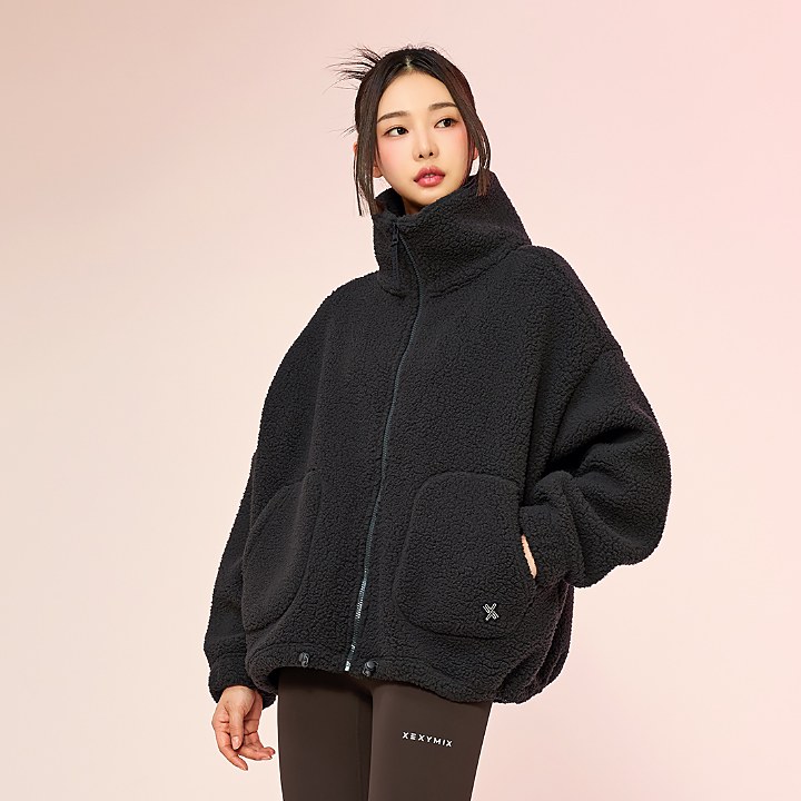 Sherpa High Neck Jumper_Charcoal Gray