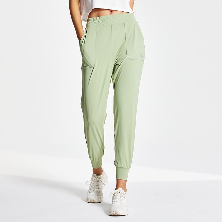 Medium Feather In Band Jogger Pants_Lint Green
