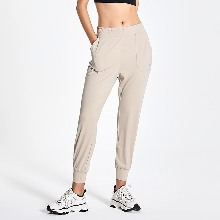 Medium Feather In Band Jogger Pants_Mist Beige