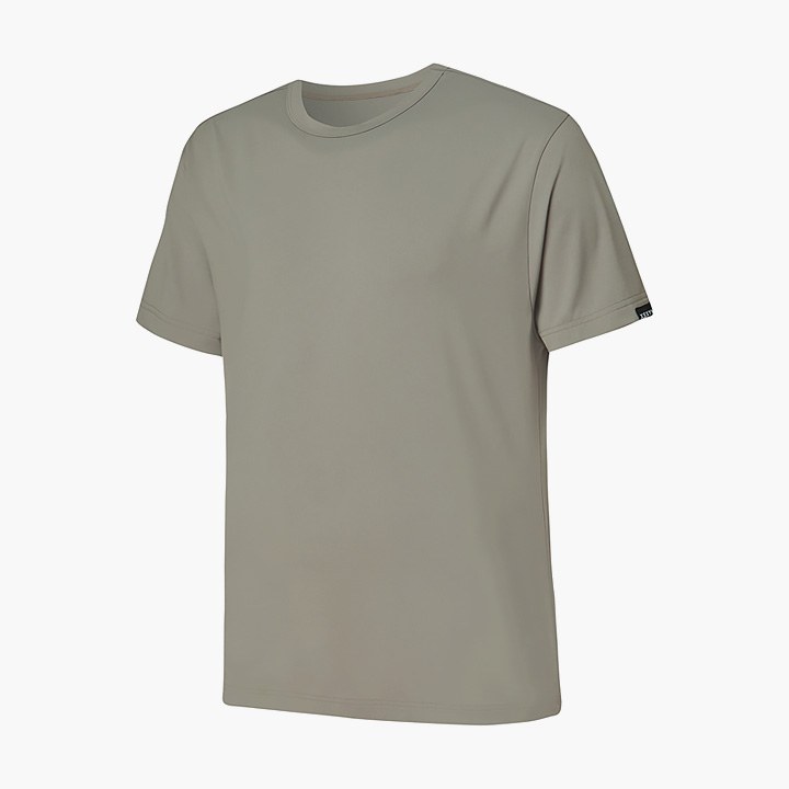Men's Ice Feather Muscle Fit Short Sleeve_Mud Beige