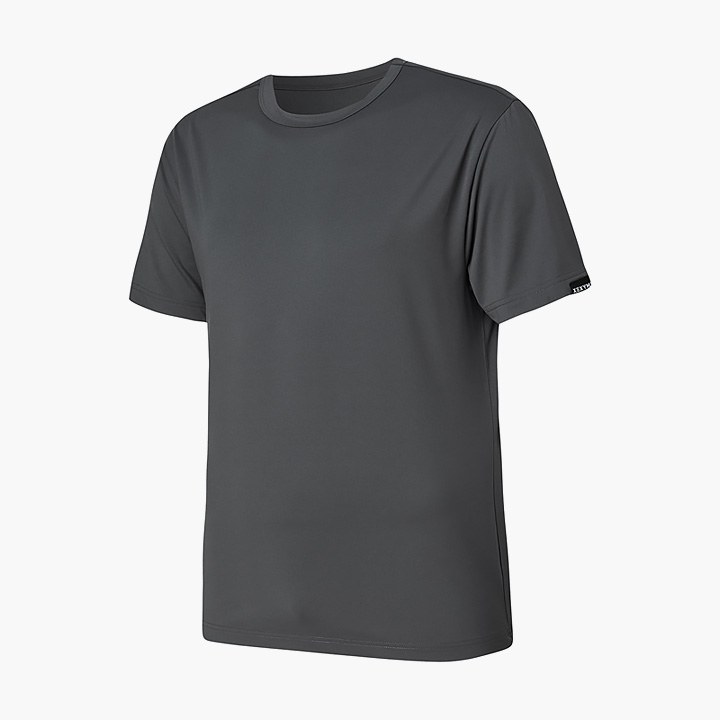 Men's Ice Feather Muscle Fit Short Sleeve_Deep Gray