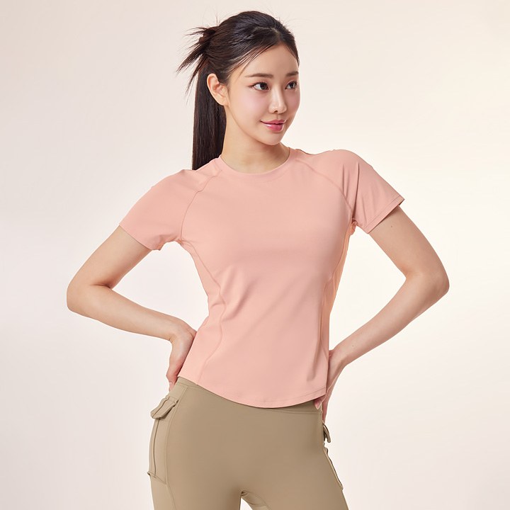 Daily Feather Slim Fit Short Sleeve_Primrose Pink