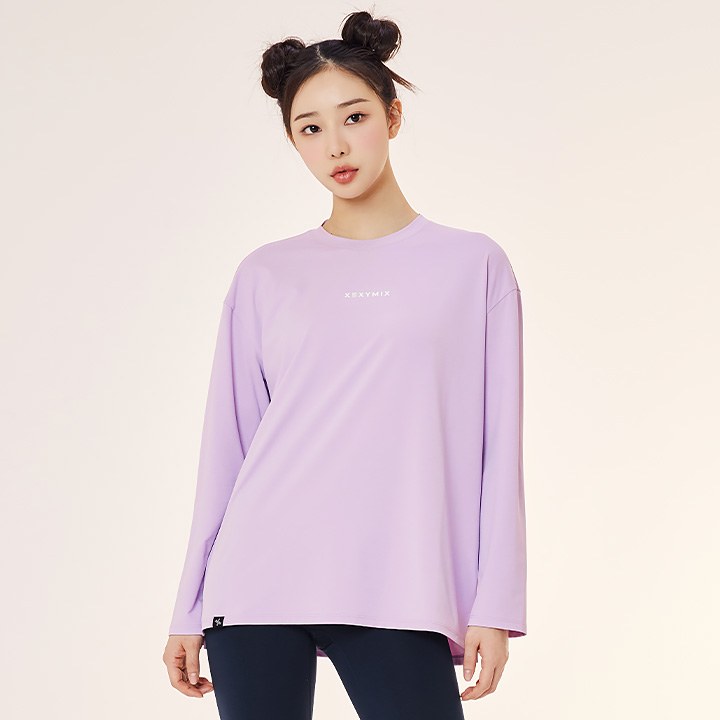 Daily Feather Basic Longsleeve_Silver Lilac