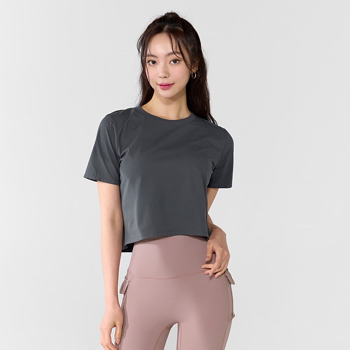 Basic Stretch Crop T-Shirt 1+1